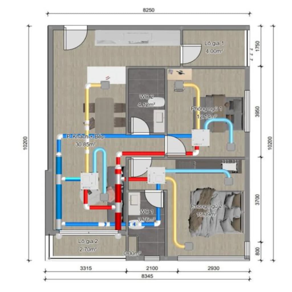 Máy lọc và cấp khí tươi thu hồi nhiệt R150- CLS 4.0E - AQI2000.PM2.5+CO2+RH.S (Menred) (R150 CLS 4.0E) - Menred - Điện máy ELC